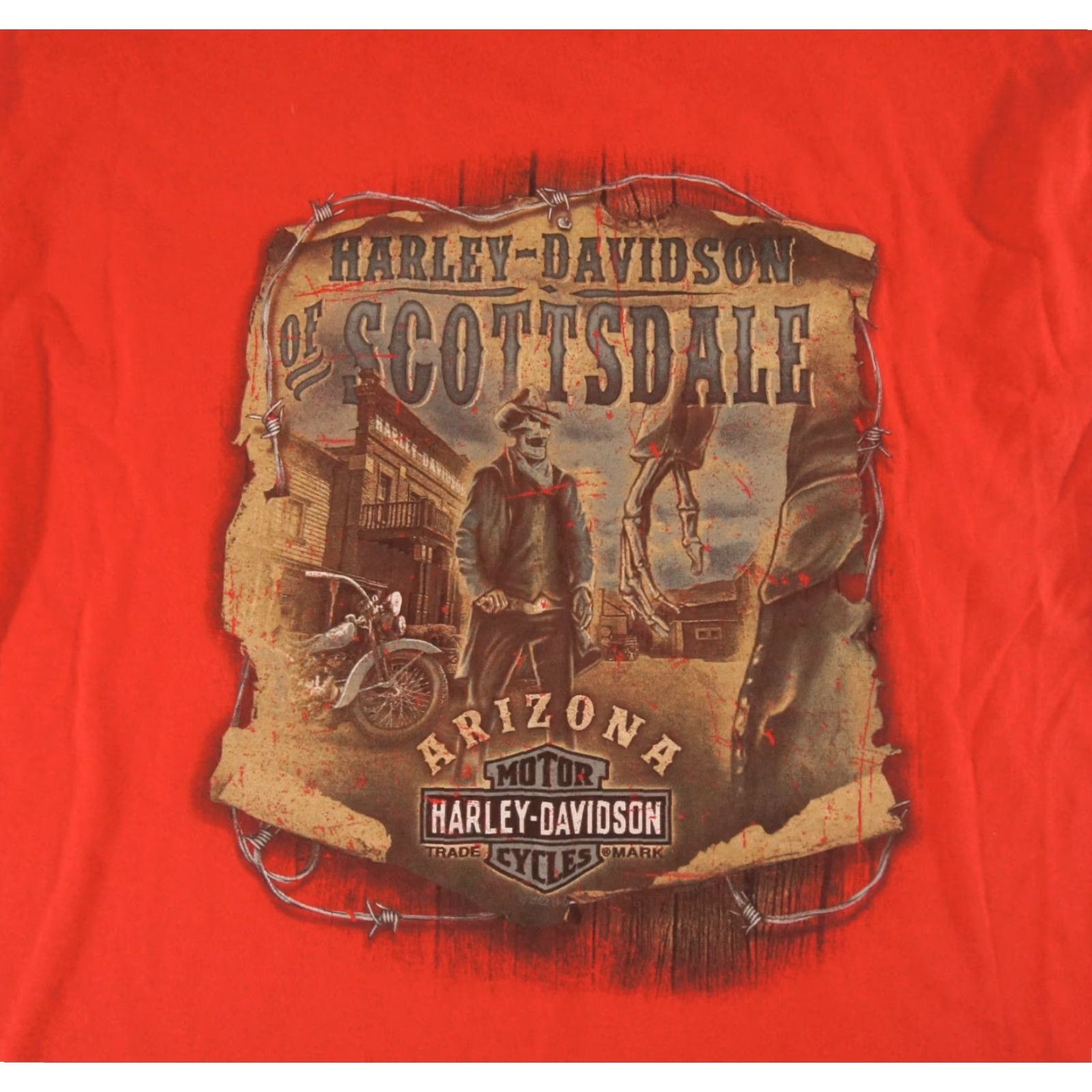 Harley Davidson Harley Davidson Shirt Mens XL Red Short Sleeve Motorcycle Tee Scottsdale Arizona Size US XL / EU 56 / 4 - 2 Thumbnail