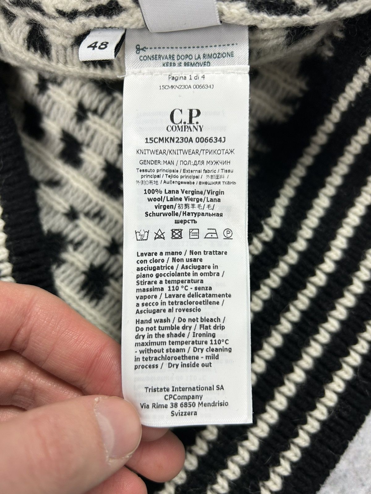 C.P. Company C.P. Company Wool Jacquard Crew Knit Size US M / EU 48-50 / 2 - 6 Thumbnail
