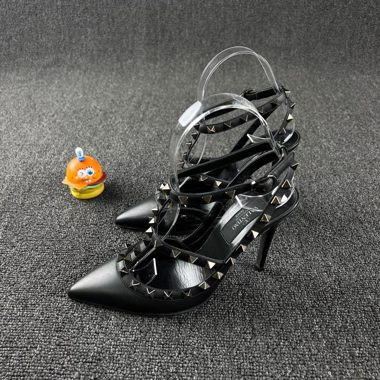 Valentino Valentino Black Two-Ring Rivet High Heels EU36 Size US 5.5 / IT 35.5 - 1 Thumbnail