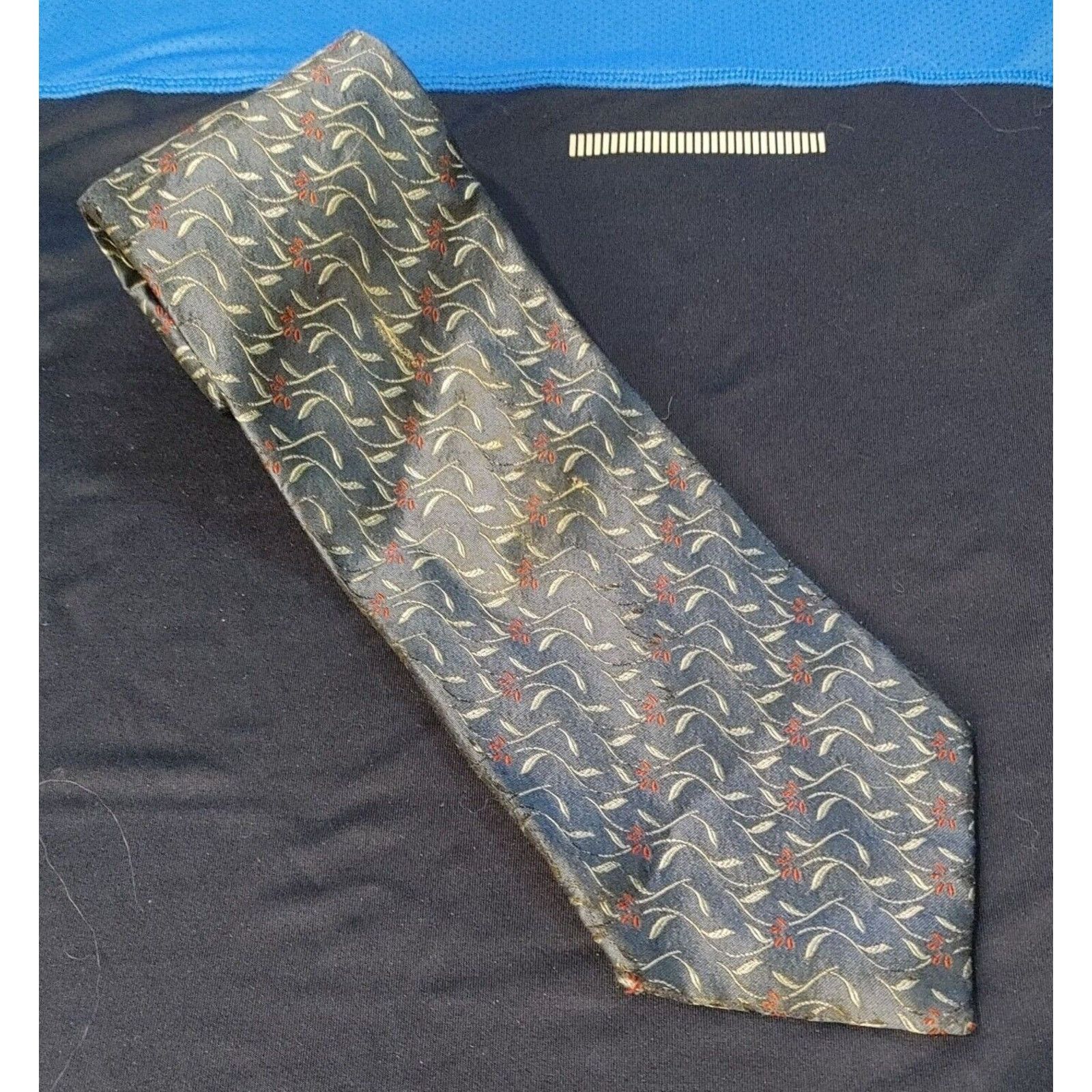 Other The Custom Shop Men's Navy Floral Silk Hand Finished Neck Ti Size ONE SIZE - 1 Thumbnail