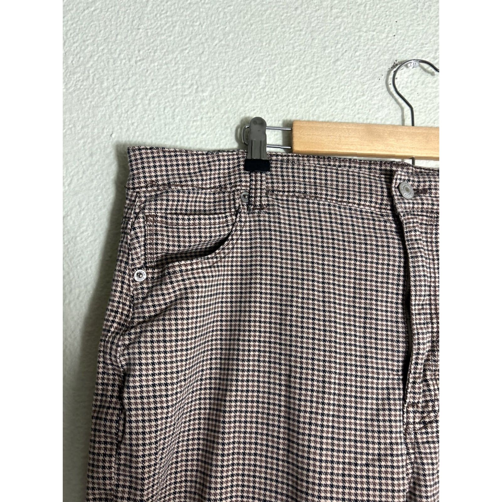 American Eagle Outfitters American Eagle Flex Pants Womens 18 Long Brown Houndstooth 38x29 Flaw Size 40" / US 18 - 4 Thumbnail
