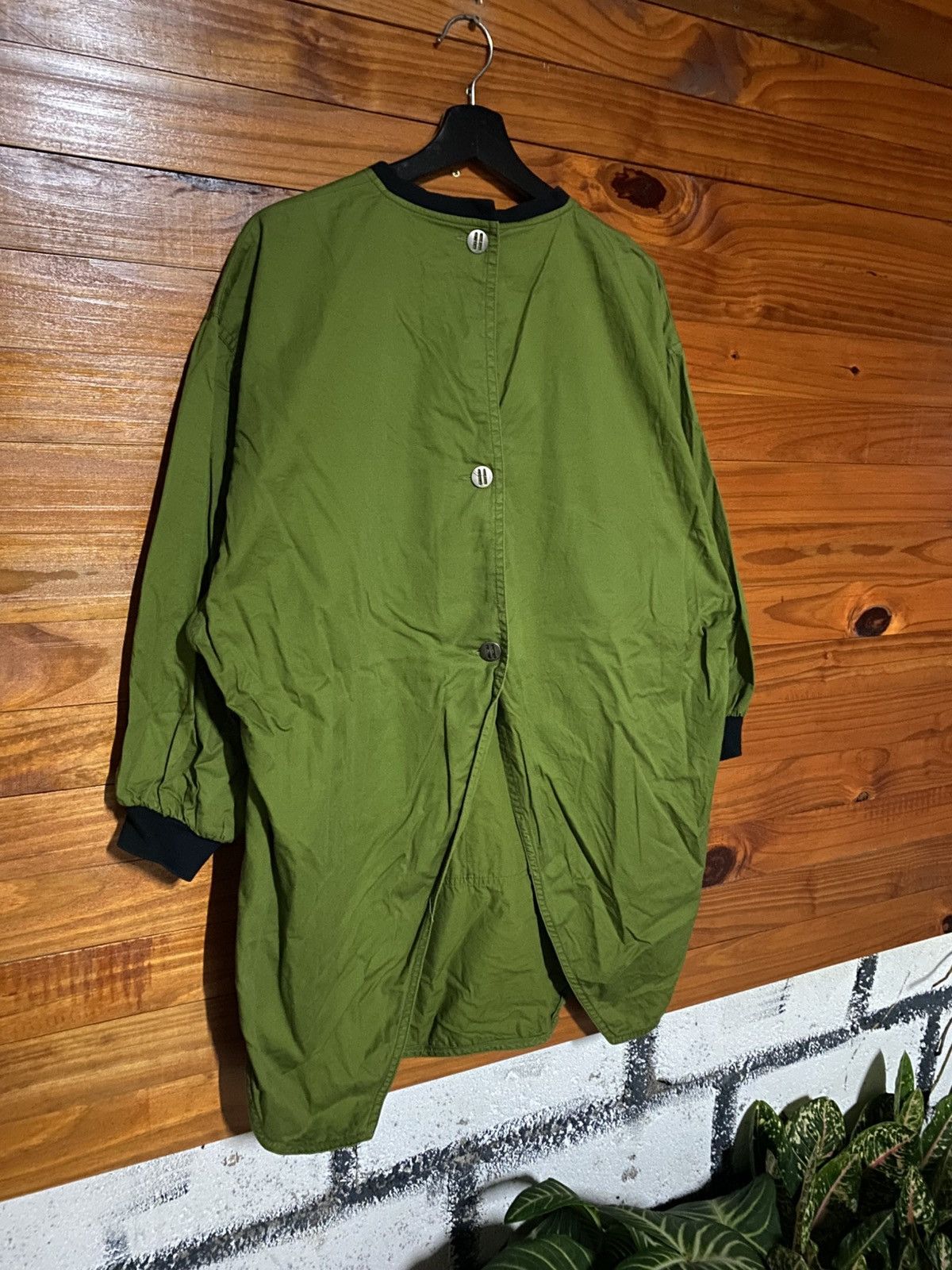 Michiko Koshino London Michiko London Koshino Oversized Olive Smock Jacket Size US M / EU 48-50 / 2 - 11 Thumbnail