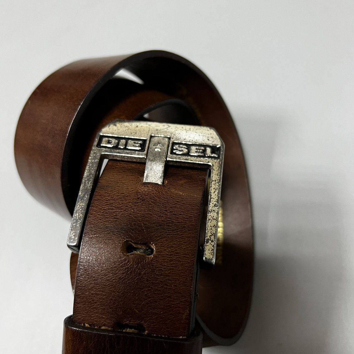 Diesel Vintage DIESEL Leather Belt Y2k Size ONE SIZE - 4 Thumbnail