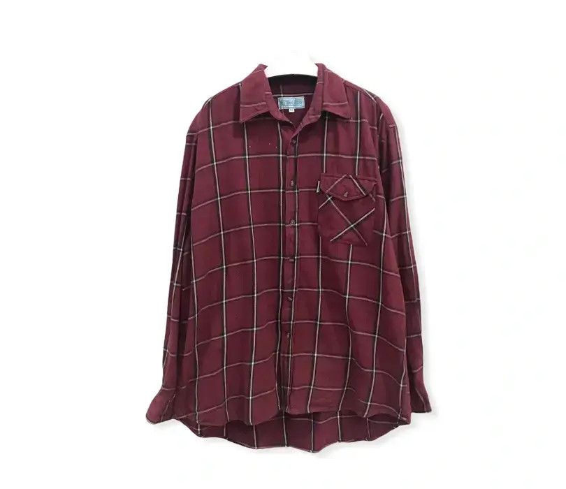 image of Leyton House Plaid Tartan Flannel Shirt, Men's (Size XL)