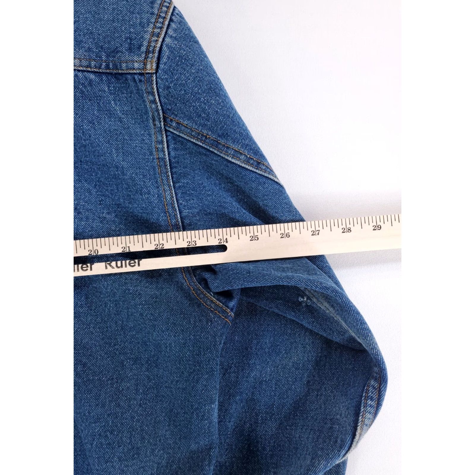 Marlboro VINTAGE Marlboro Country Store Denim Jacket Leather Collar Trucker Mens L Blue 90s Y2K Jacket Mens L Size US L / EU 52-54 / 3 - 7 Thumbnail
