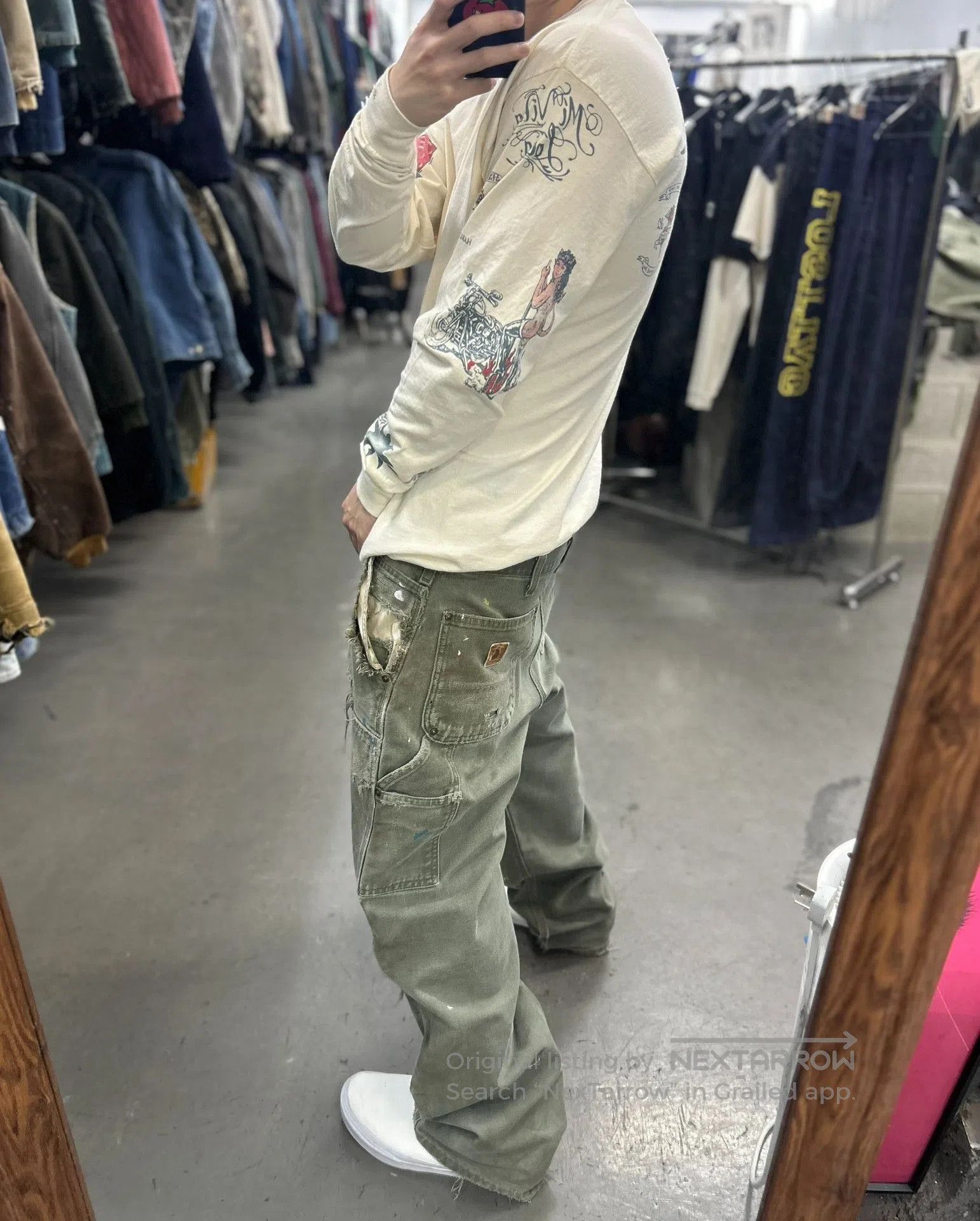 Vintage Vintage Carhartt B136 Moss Green Pants. Size US 34 / EU 50 - 6 Thumbnail