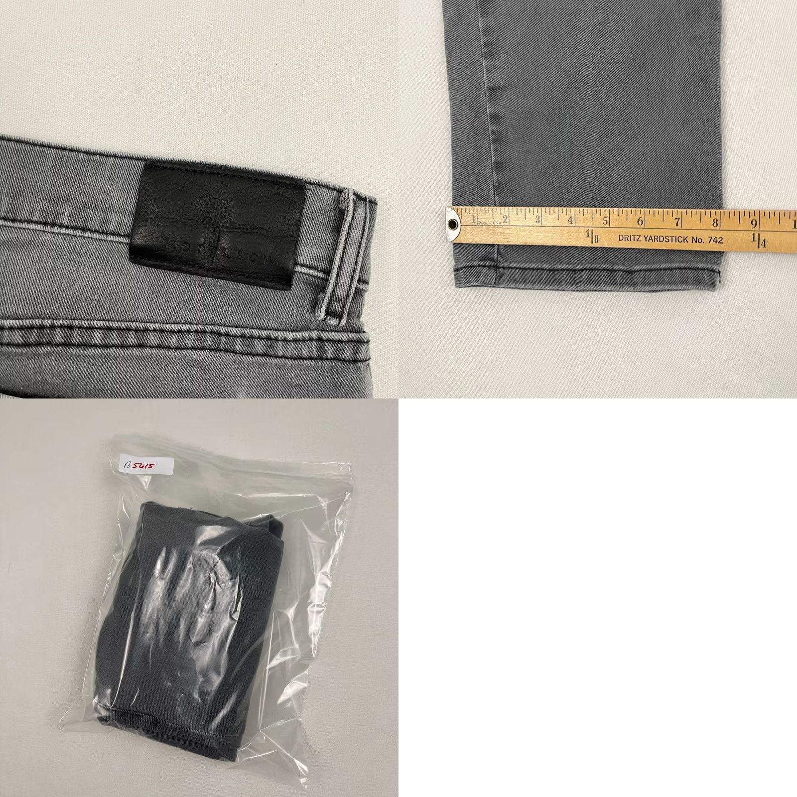 Mott & Bow Mott & Bow Jeans Mens 33 x 30 Straight Leg Washed Gray Casual Stretch Pants Size US 33 - 8 Thumbnail