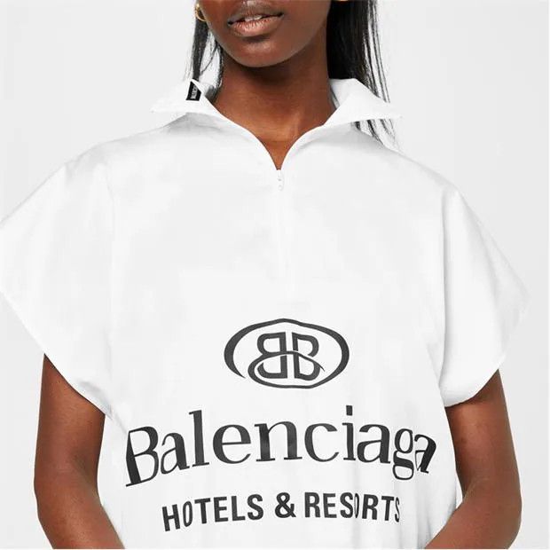 Balenciaga o1g2r1mq0924 Oversized Shirts in White & Black Size S / US 4 / IT 40 - 3 Thumbnail