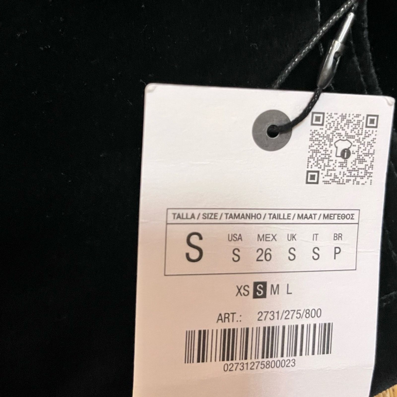 Zara NWT-Zara- STRAIGHT LEG VELVET PANTS ZW COLLECTION-Small Size 27" / US 4 / IT 40 - 5 Thumbnail