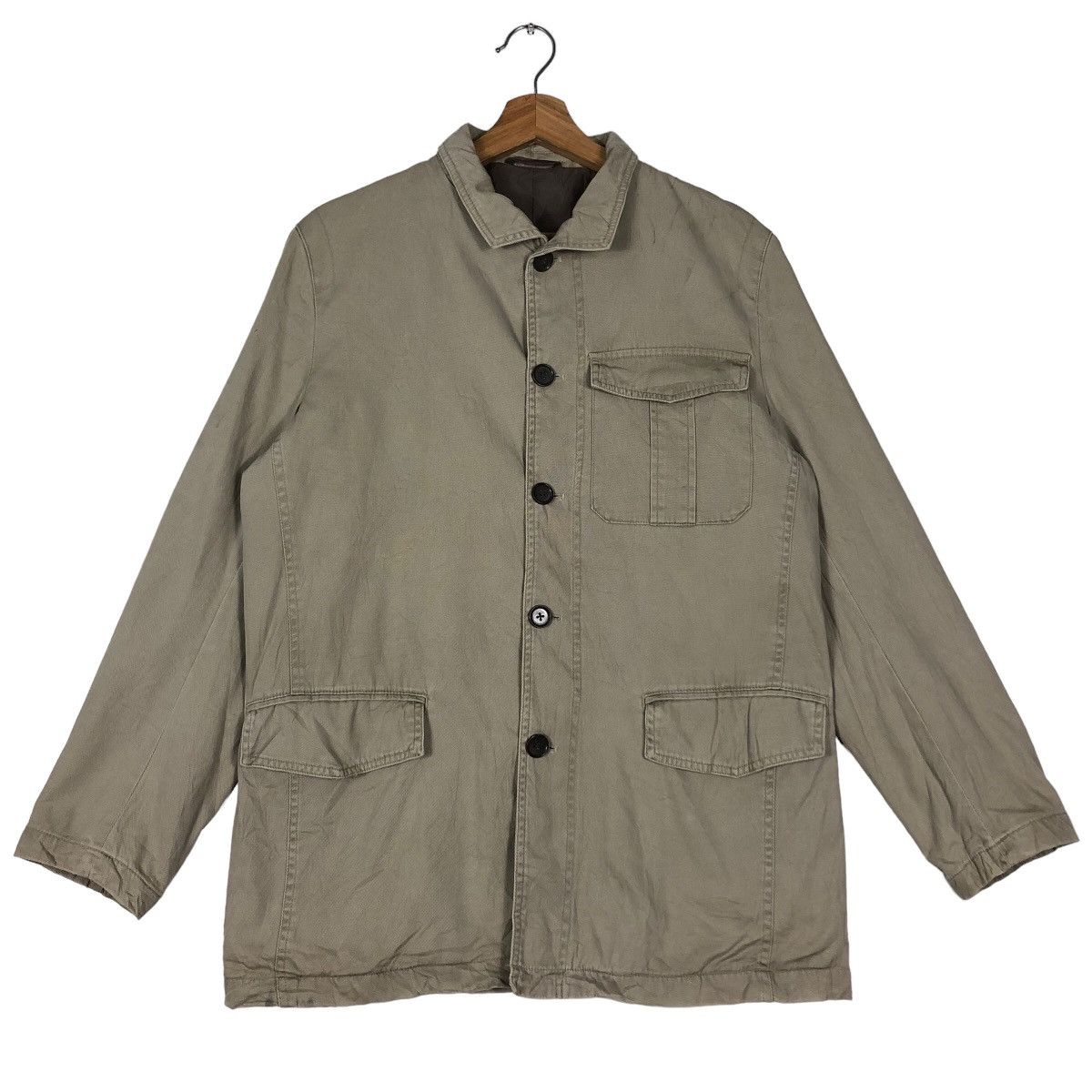 Japanese Brand 🔥90’s Vintage Chore Work Jacket British Khaki Japan Made Size US M / EU 48-50 / 2 - 1 Thumbnail
