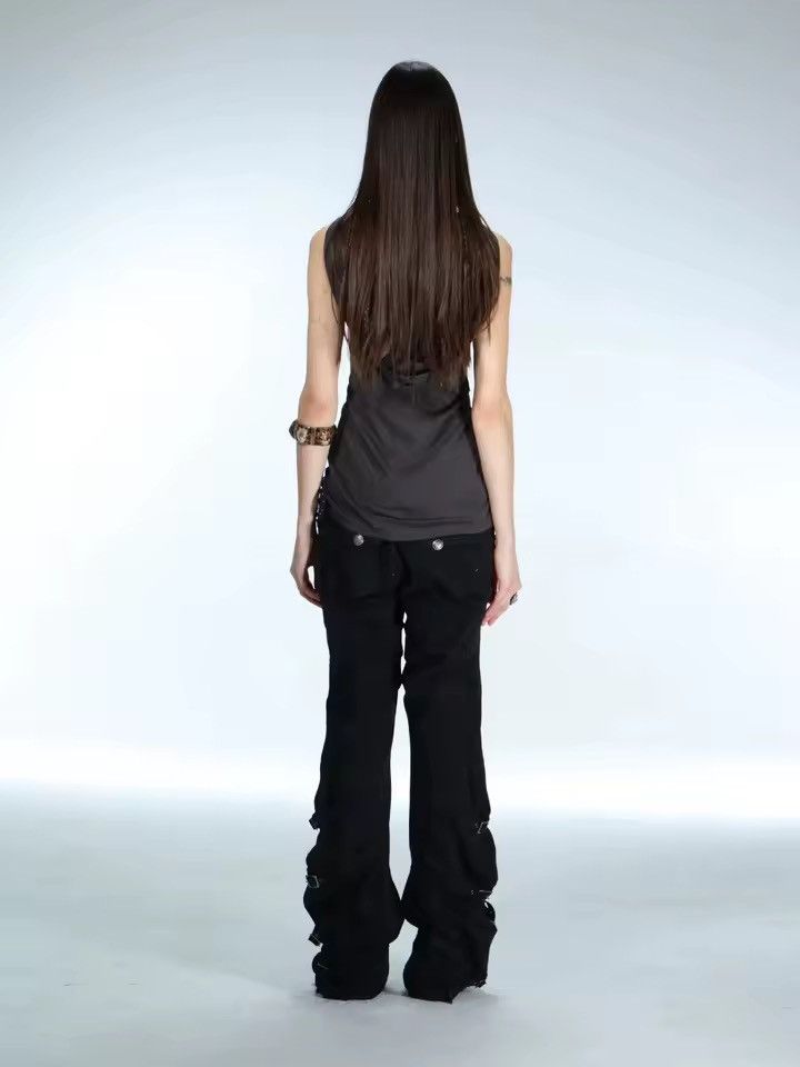 Vintage Y2K vintage style metal rivets trendy punk t shirt top Size M / US 6-8 / IT 42-44 - 5 Thumbnail