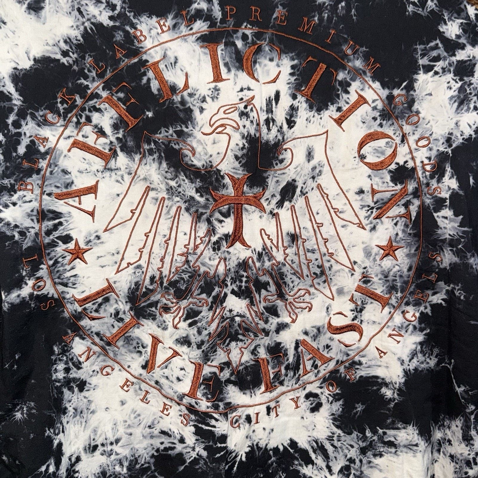 Affliction Affliction Sz XL Black Label Button Up Acid Wash Embroidered Size US XL / EU 56 / 4 - 6 Thumbnail