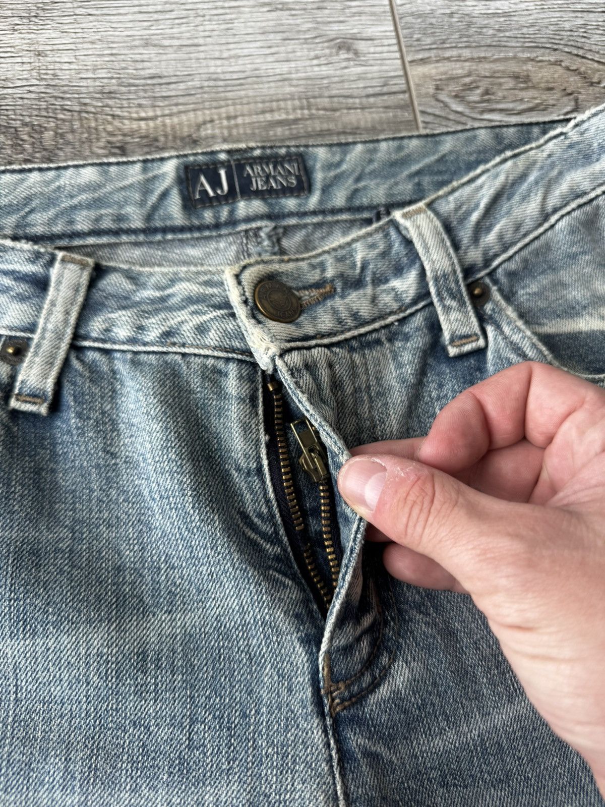 Armani Vintage Armani Jeans Y2k Bootcut Distressed Womens Jeans Size 27" / US 4 / IT 40 - 9 Thumbnail