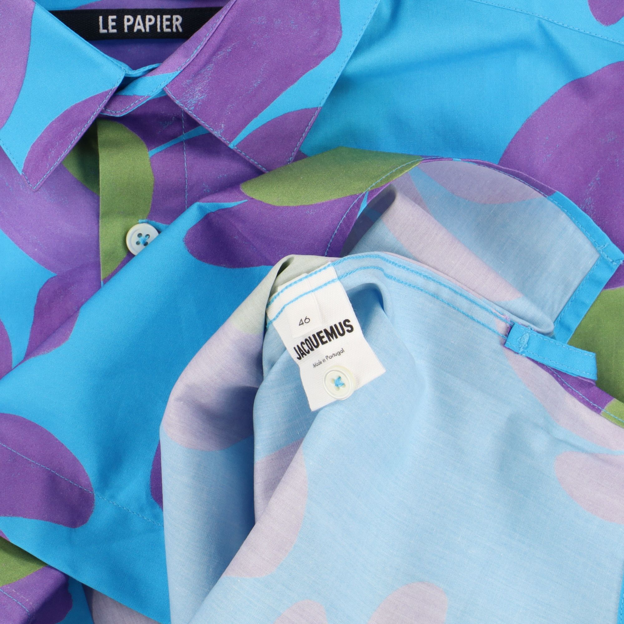 Jacquemus Blue Simon Floral Embroidered Logo Shirt Size US S / EU 44-46 / 1 - 8 Thumbnail