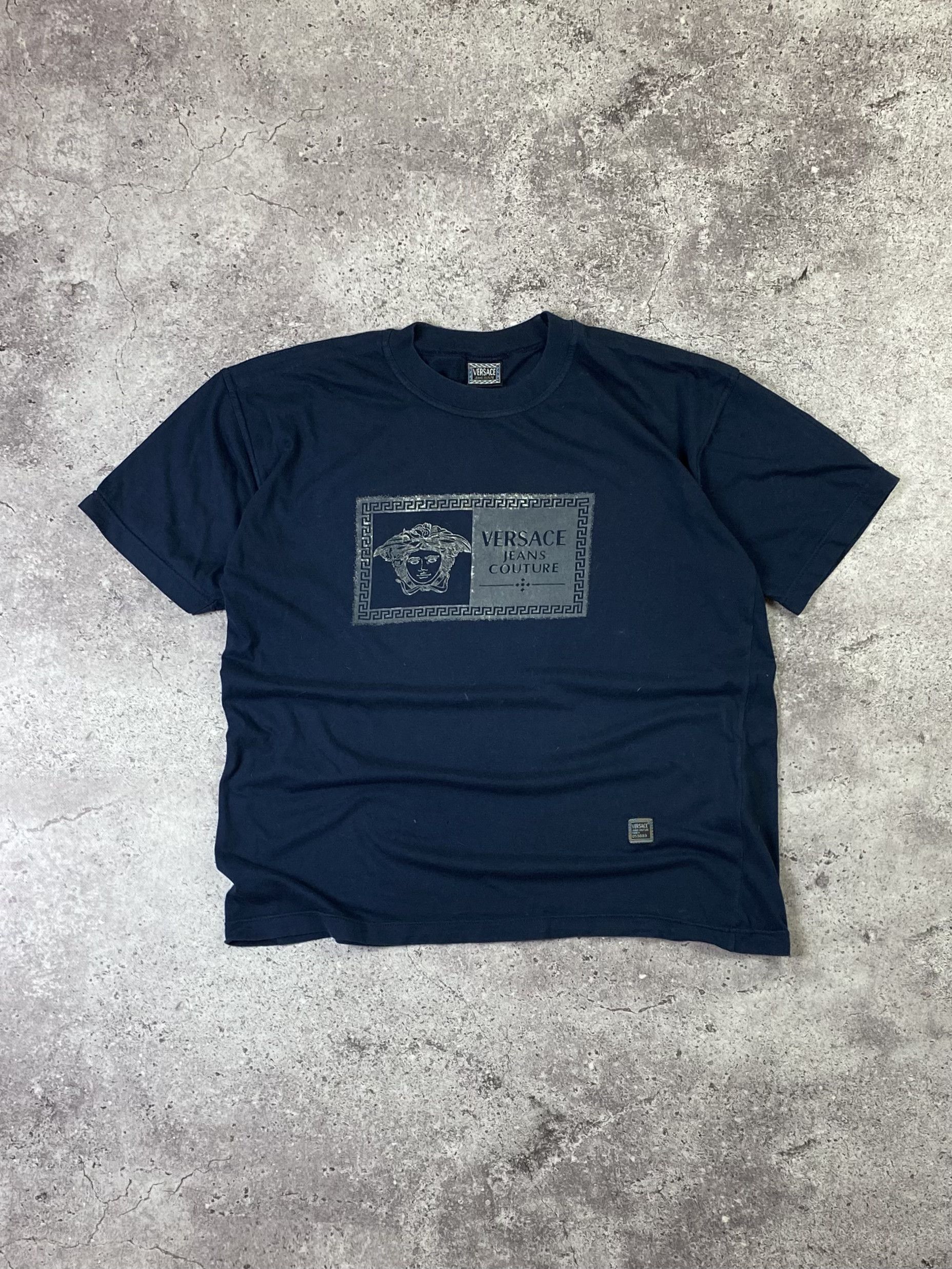 Versace × Versace Jeans Couture × Vintage Versace Y2K Medusa T-shirt Vintage Big Logo T Shirt Size US XL / EU 56 / 4 - 2 Thumbnail