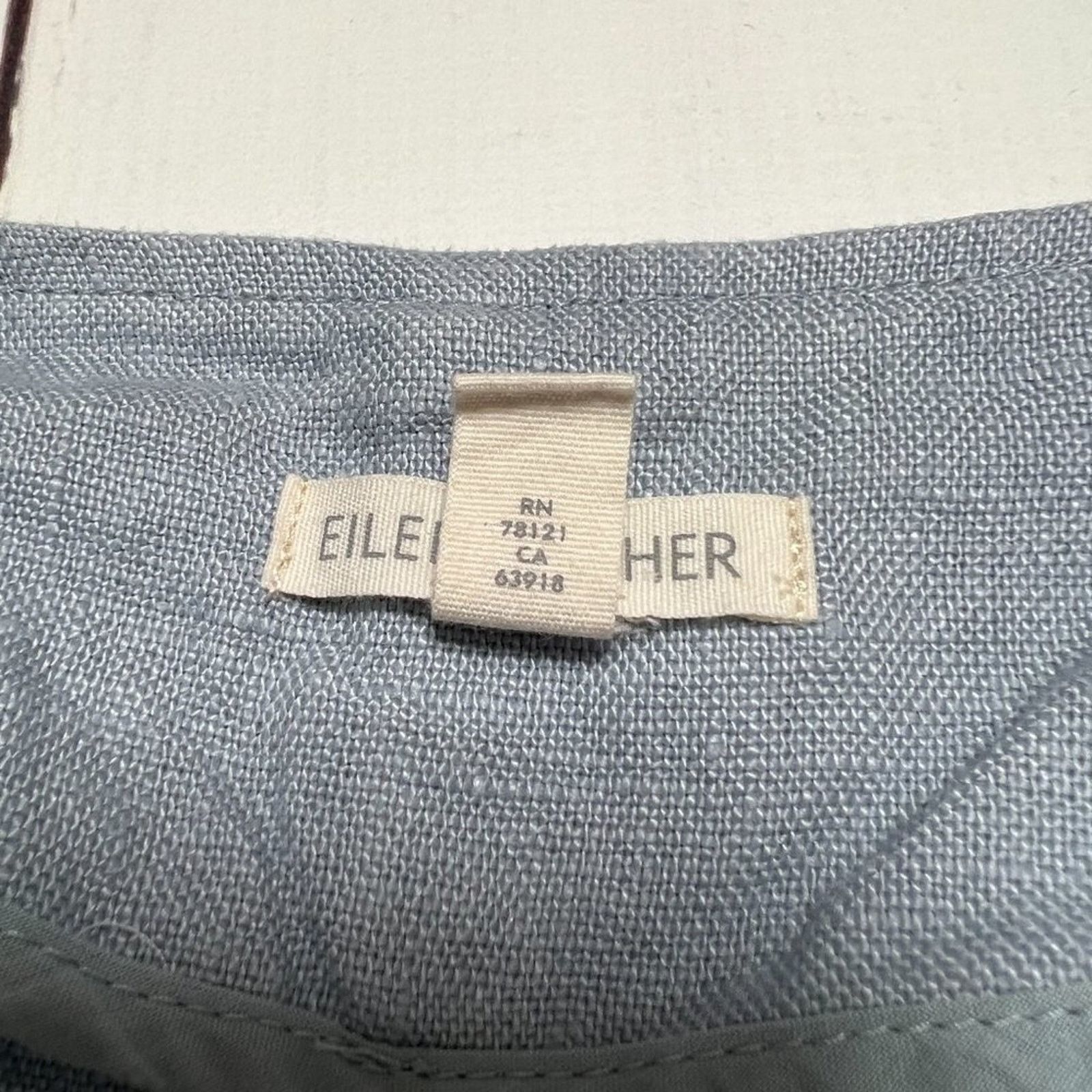 Eileen Fisher Eileen Fisher Organic Linen Blue Boxy Open Jacket Size XL Size XL / US 12-14 / IT 48-50 - 4 Thumbnail
