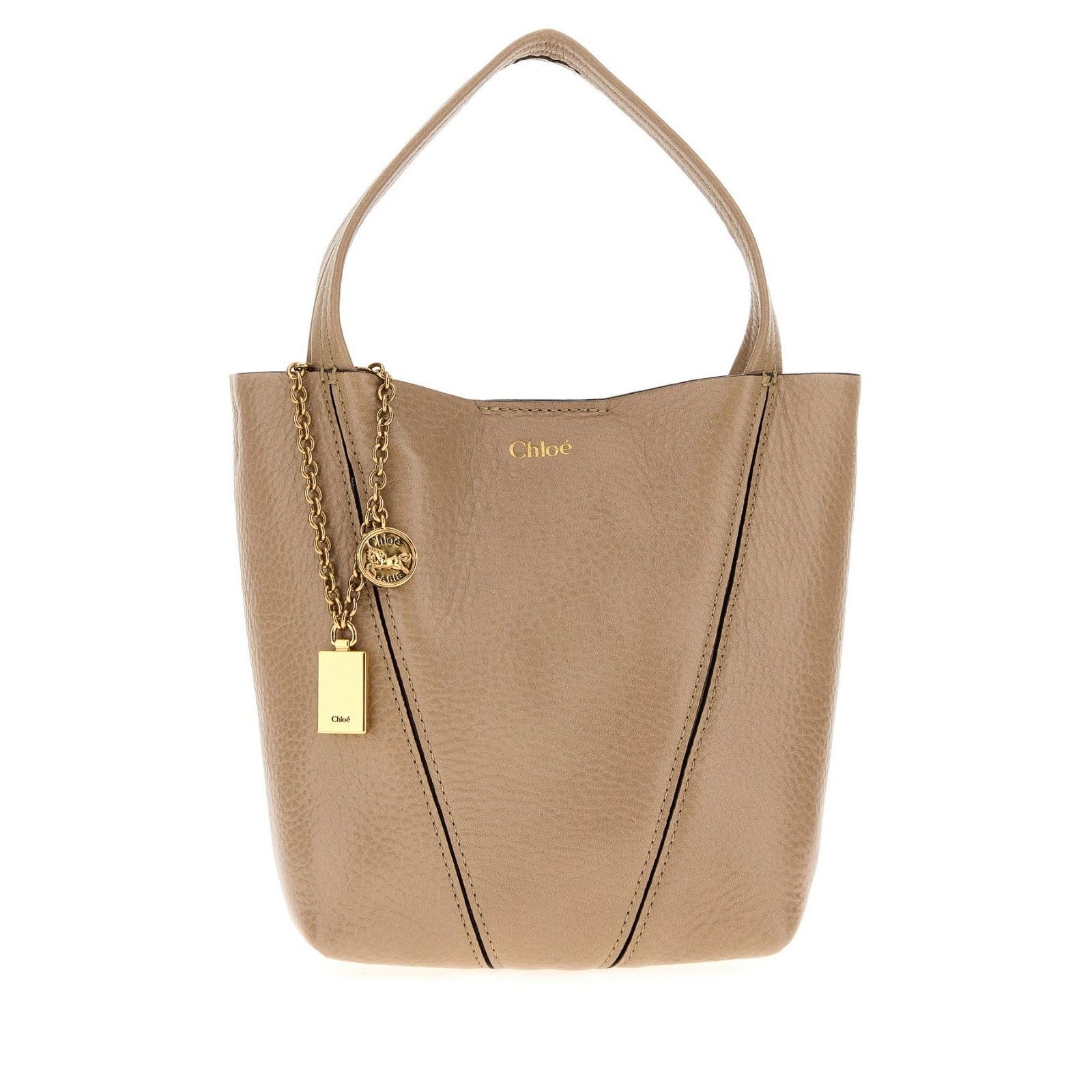Chloe Chloe Small Spin Boyish Brown Grained Leather Tote Bag New & Size ONE SIZE - 1 Thumbnail
