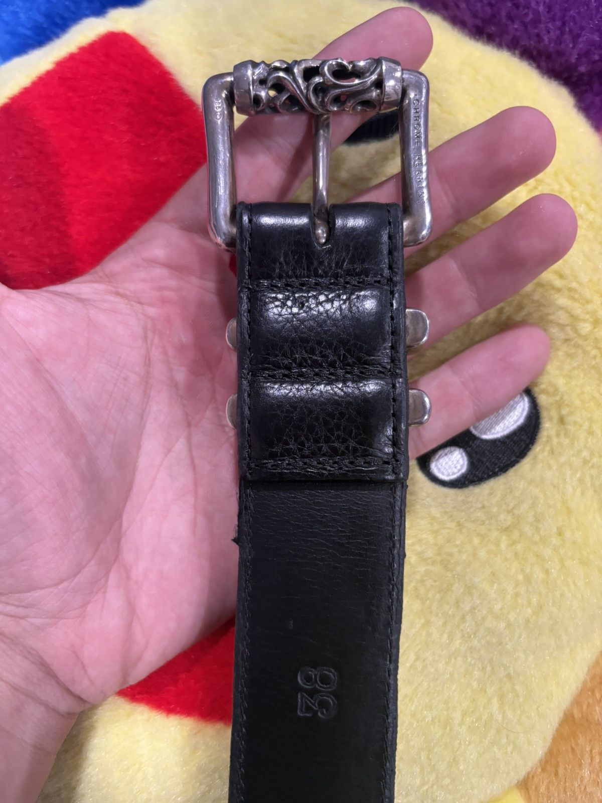 Chrome Hearts - Chrome Hearts Leather Roller Belt Size 38 - 2 Thumbnail