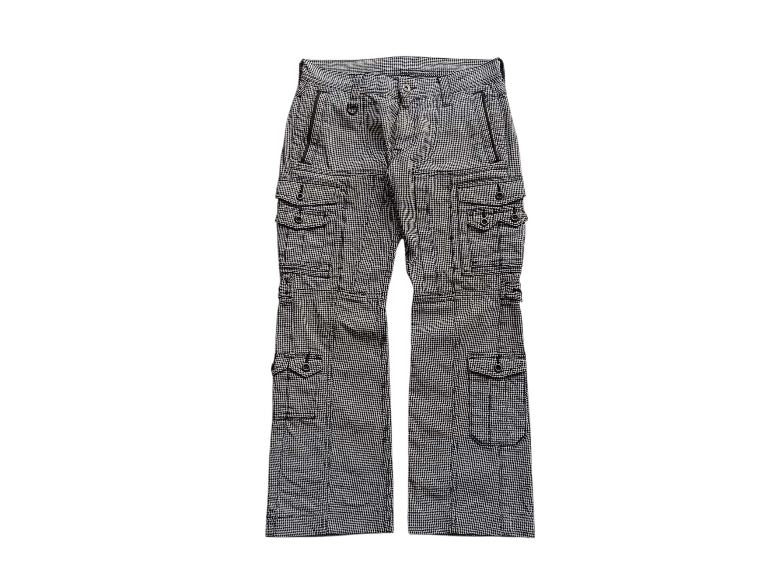 Japanese Brand Nicole Hideaways houndstoodh multipocket cargo pants Size US 30 / EU 46 - 1 Thumbnail