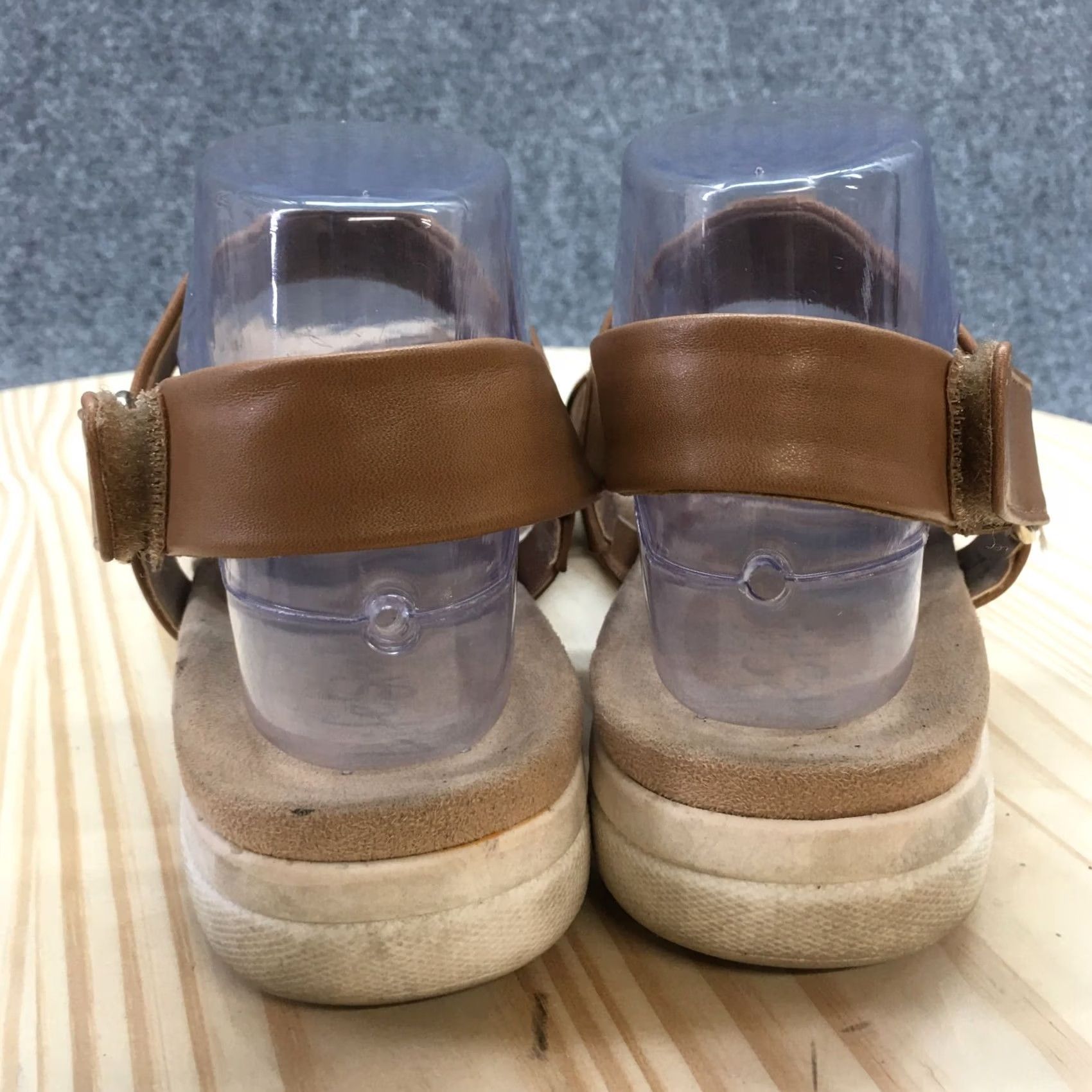 Vintage LifeStride Sandals Velocity 2.0 Two Straps Slingback Brown Womens 10 M Casual Flat Slingback Shoes Size US 10 / IT 40 - 5 Thumbnail