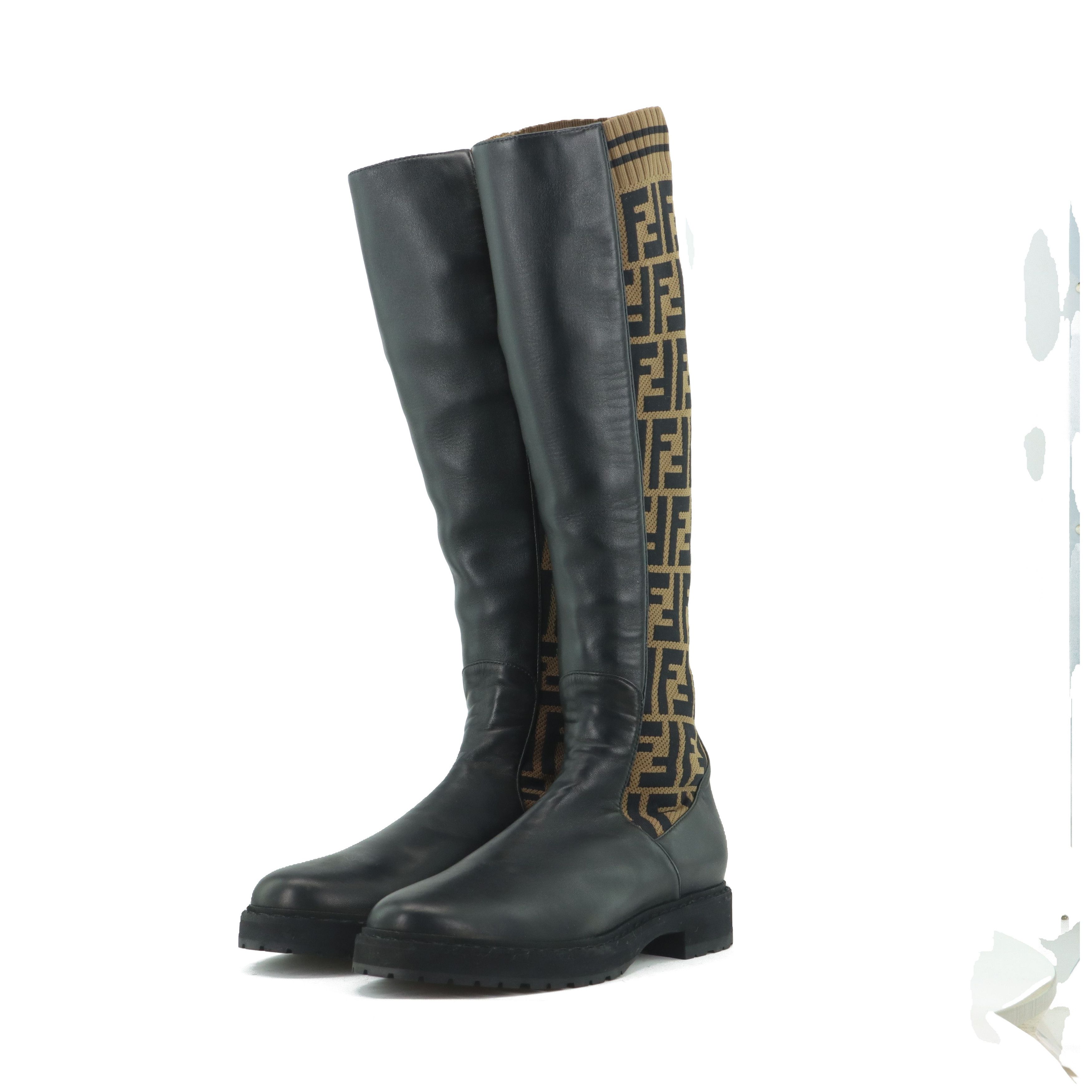 Fendi Fendi FF Monogram Rockoko Boots Size 37 Size US 7 / IT 37 - 1 Thumbnail