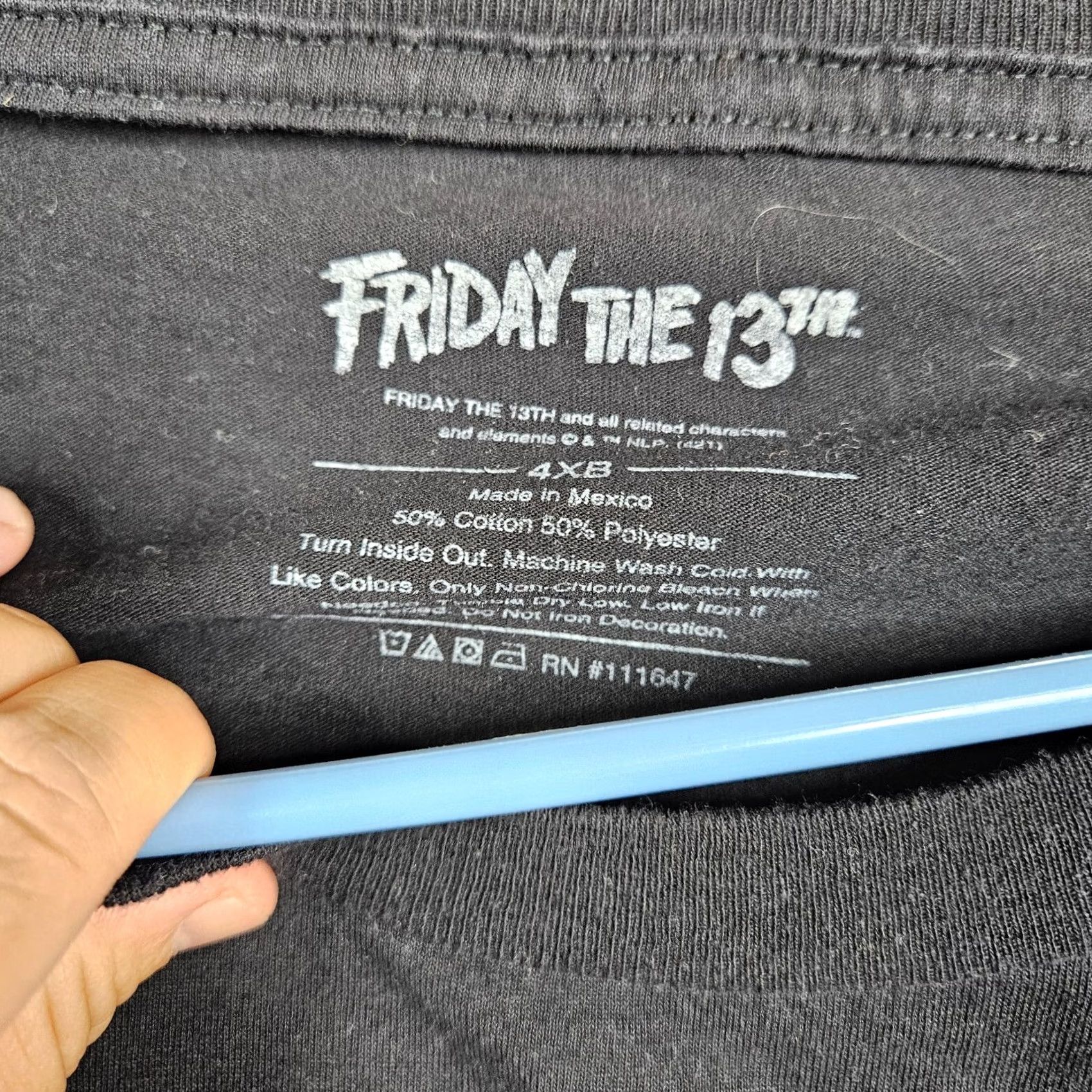 Vintage Friday THE 13TH Unisex Adult Black Graphic Short Sleeve Casual T-shirt Size 4XB Size US XXL / EU 58 / 5 - 3 Thumbnail