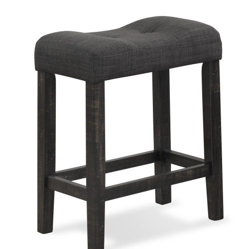 Designer × Homemade Sora Button Tufted Counter Height Saddle Stool, Set of 2, Gr Size US L / EU 52-54 / 3 - 7 Thumbnail