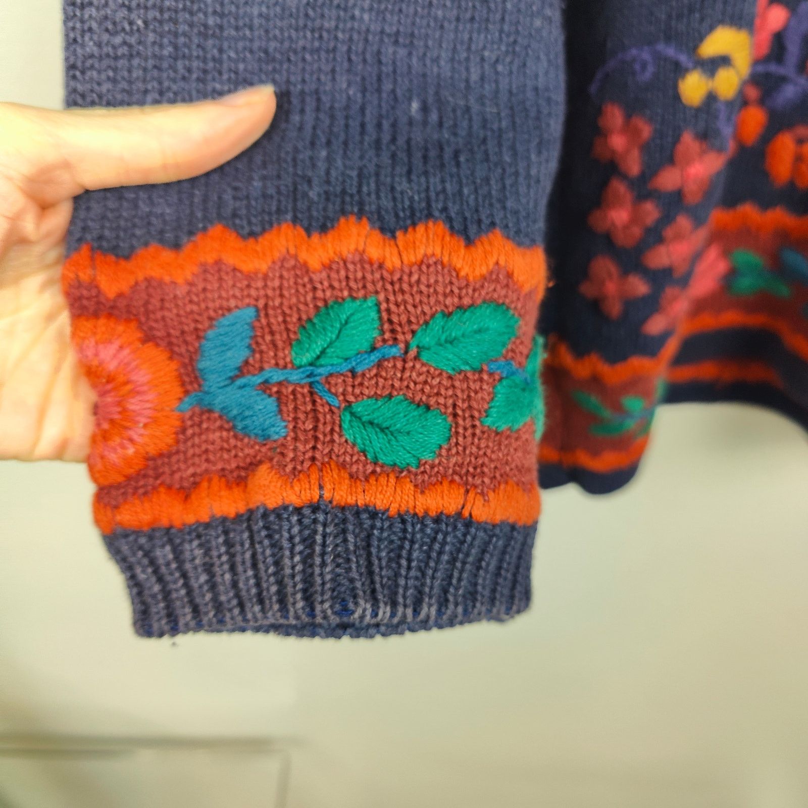 Other Vintage 90s Van Heusen For Her Sweater Womens Navy Blue Size M / US 6-8 / IT 42-44 - 3 Thumbnail