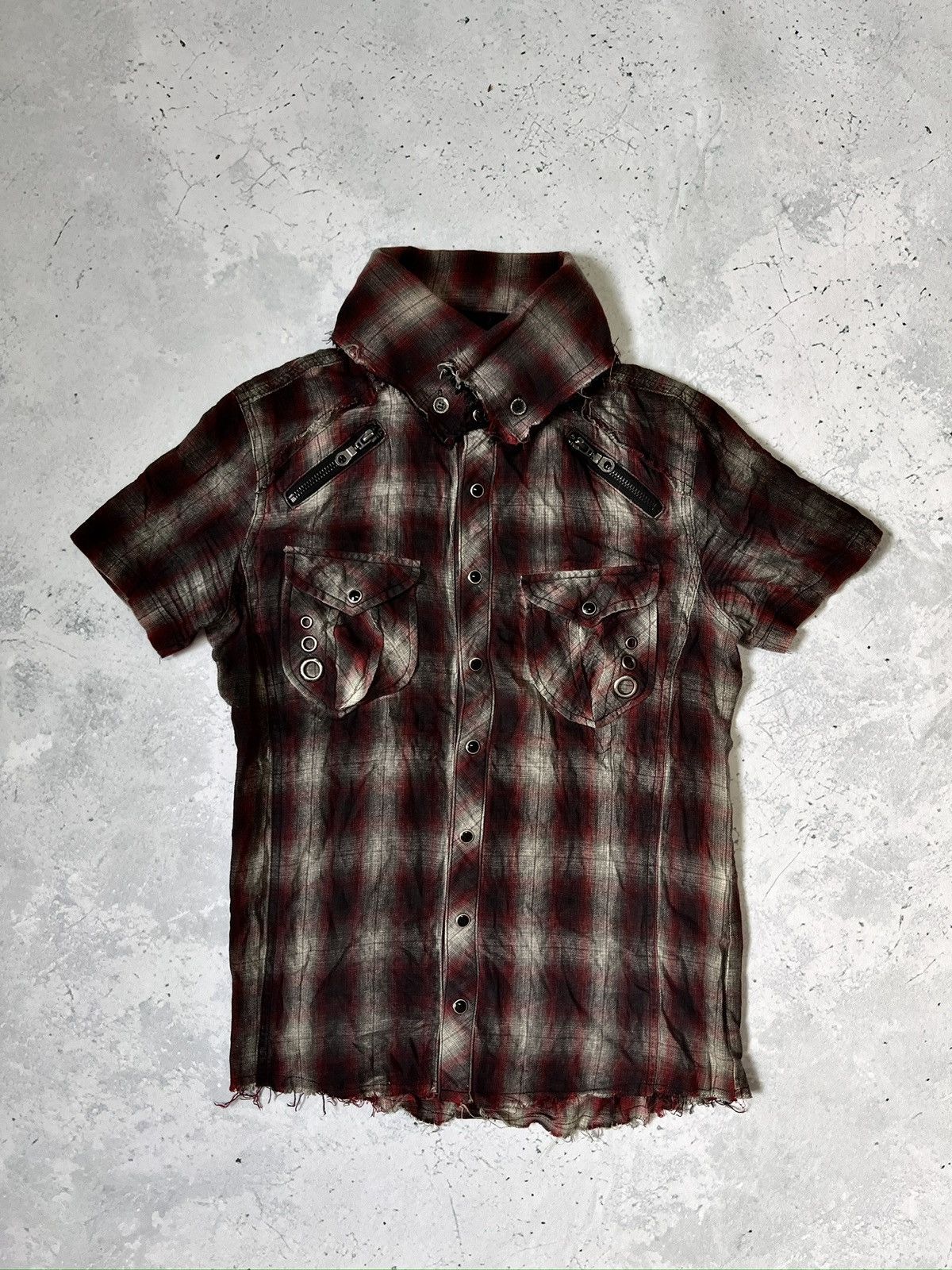 トップス 00s tornado mart tribal shirt 00s TORNADO MART] Tribal Embroidery Short-Sleeve Polo Shirt