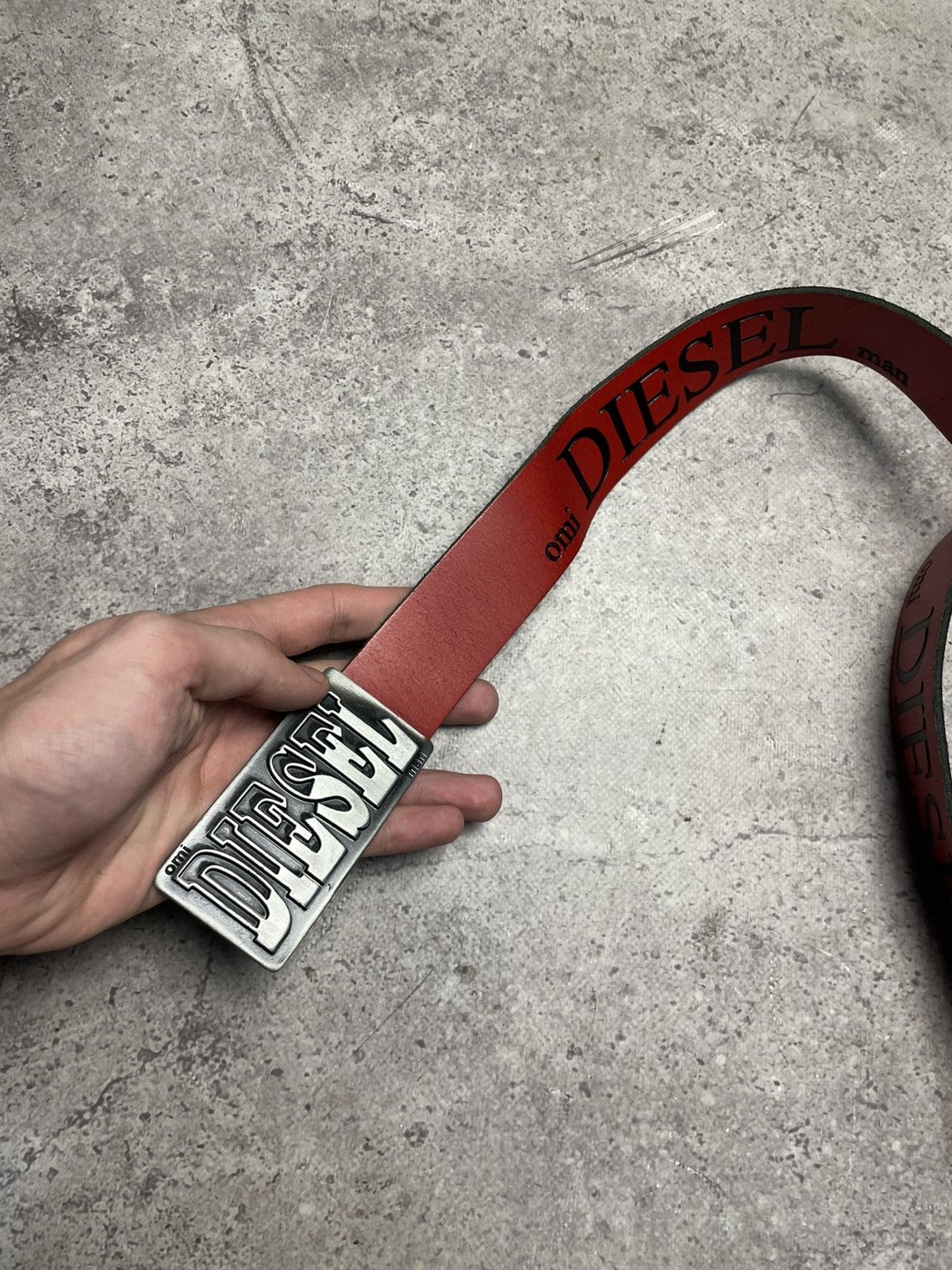 Diesel Vintage Y2K Diesel Belt Leather Metal Logo Japanese Size ONE SIZE - 3 Thumbnail