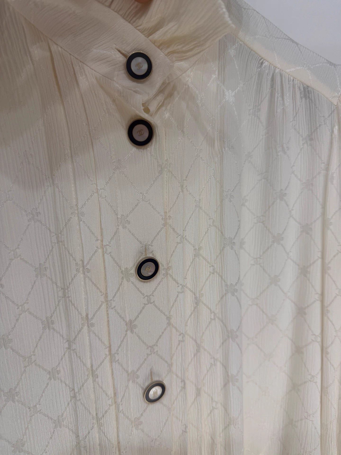 Chanel Chanel Women's CC Logo Ruffled Princess Shirt EU38 99 New Size S / US 4 / IT 40 - 3 Thumbnail