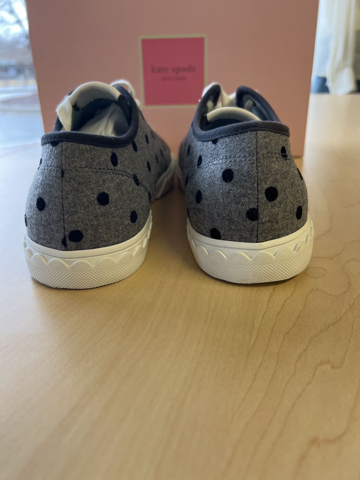 Kate Spade Grey Polka Dot Sneakers Size US 9.5 / IT 39.5 - 4 Thumbnail