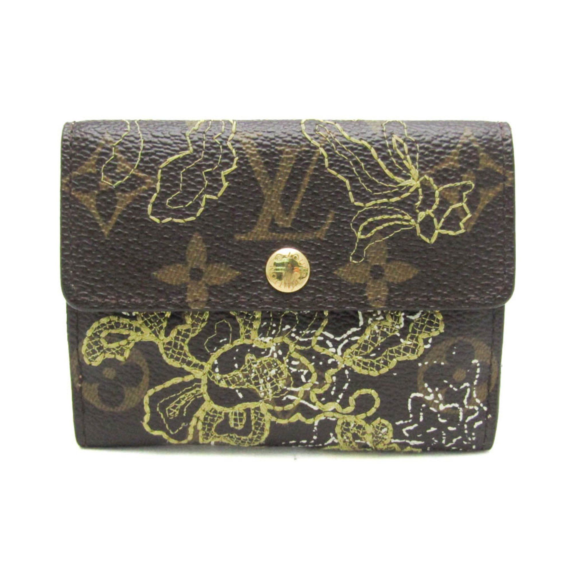 Louis Vuitton Louis Vuitton Monogram Dentelle Ludlow M95391 Men,Women Monogram Coin Purse/coin Case Brown,Gold Size ONE SIZE - 1 Thumbnail
