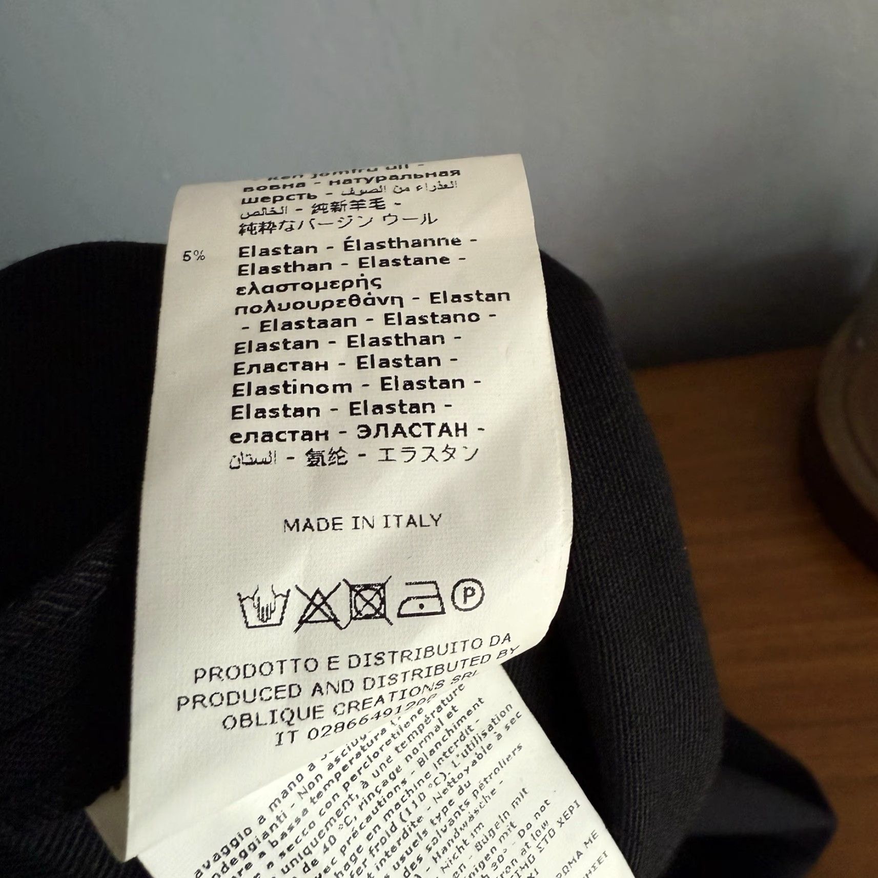 Vintage VINTAGE Oblique Creations Italy Asymmetric A-Line Skirt Lagenlook Goth Size M Black Knee Length Women Size 32" / US 10 / IT 46 - 6 Thumbnail