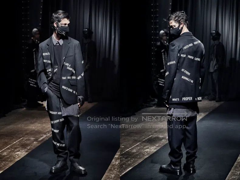 Yohji Yamamoto YOHJI YAMAMOTO Subtitle Zipper Suit Size US M / EU 48-50 / 2 - 3 Thumbnail