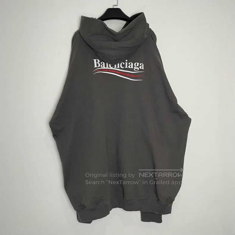 Balenciaga Balenciaga Wavy Coke distressed cracked hooded sweatshirt Size US M / EU 48-50 / 2 - 2 Thumbnail