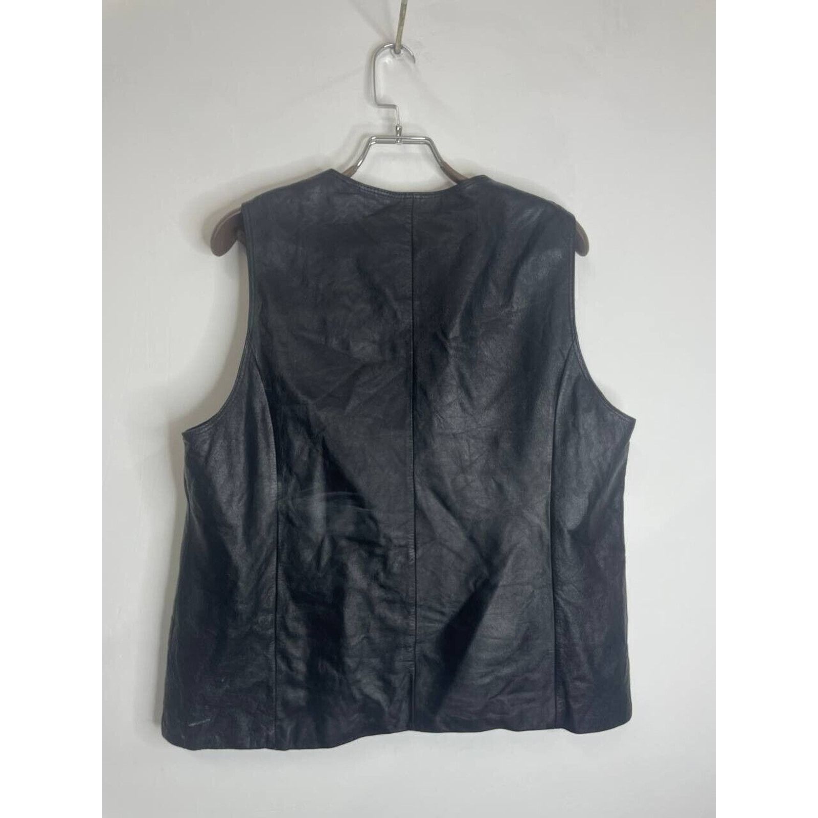 Vintage Vintage Black Leather Button-Up Vest Multi-Pocket Size L Size US L / EU 52-54 / 3 - 2 Thumbnail