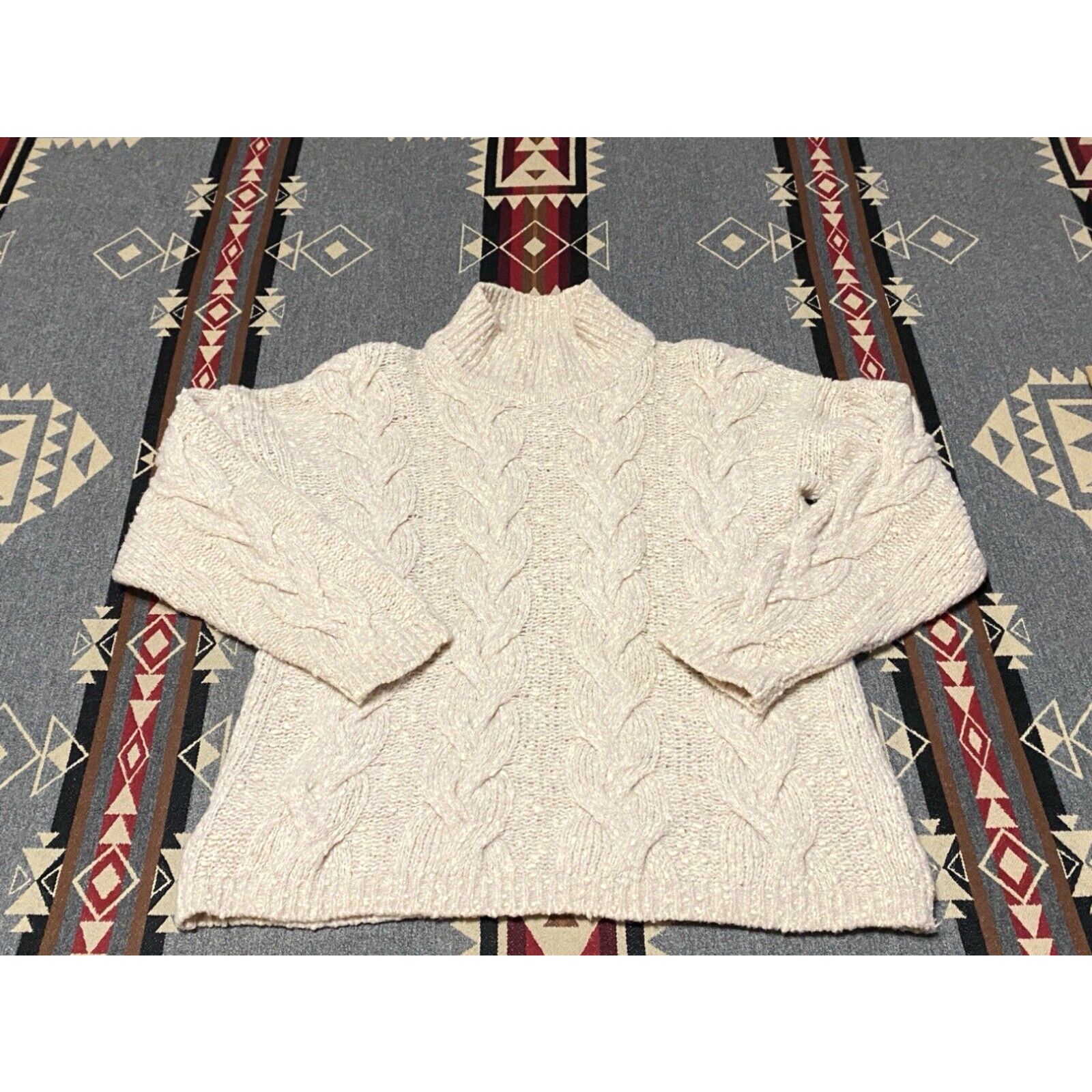 image of Varley Harley Of Scotland Wool Cashmere Purple Knit Jumper Sweater Women’S Small in White, Women's 