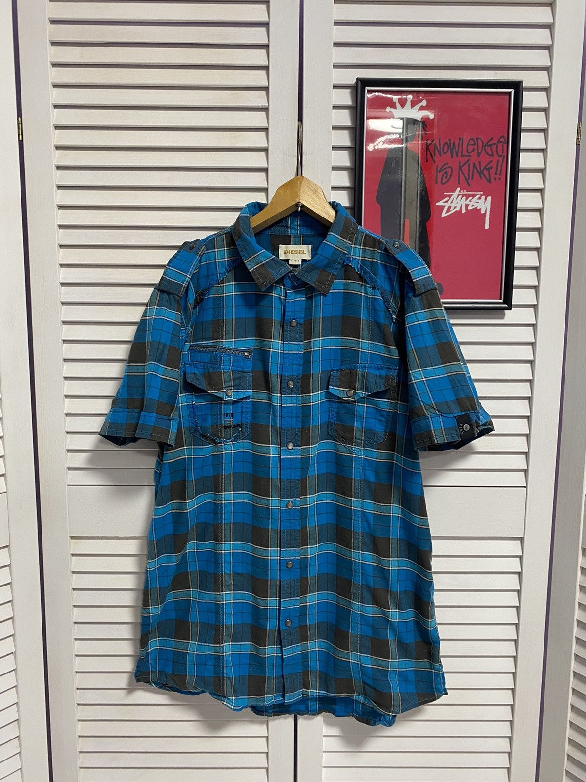 Diesel Vintage Shirt Tee Button Up Diesel Army Pocket Patch Retro Size US L / EU 52-54 / 3 - 1 Thumbnail