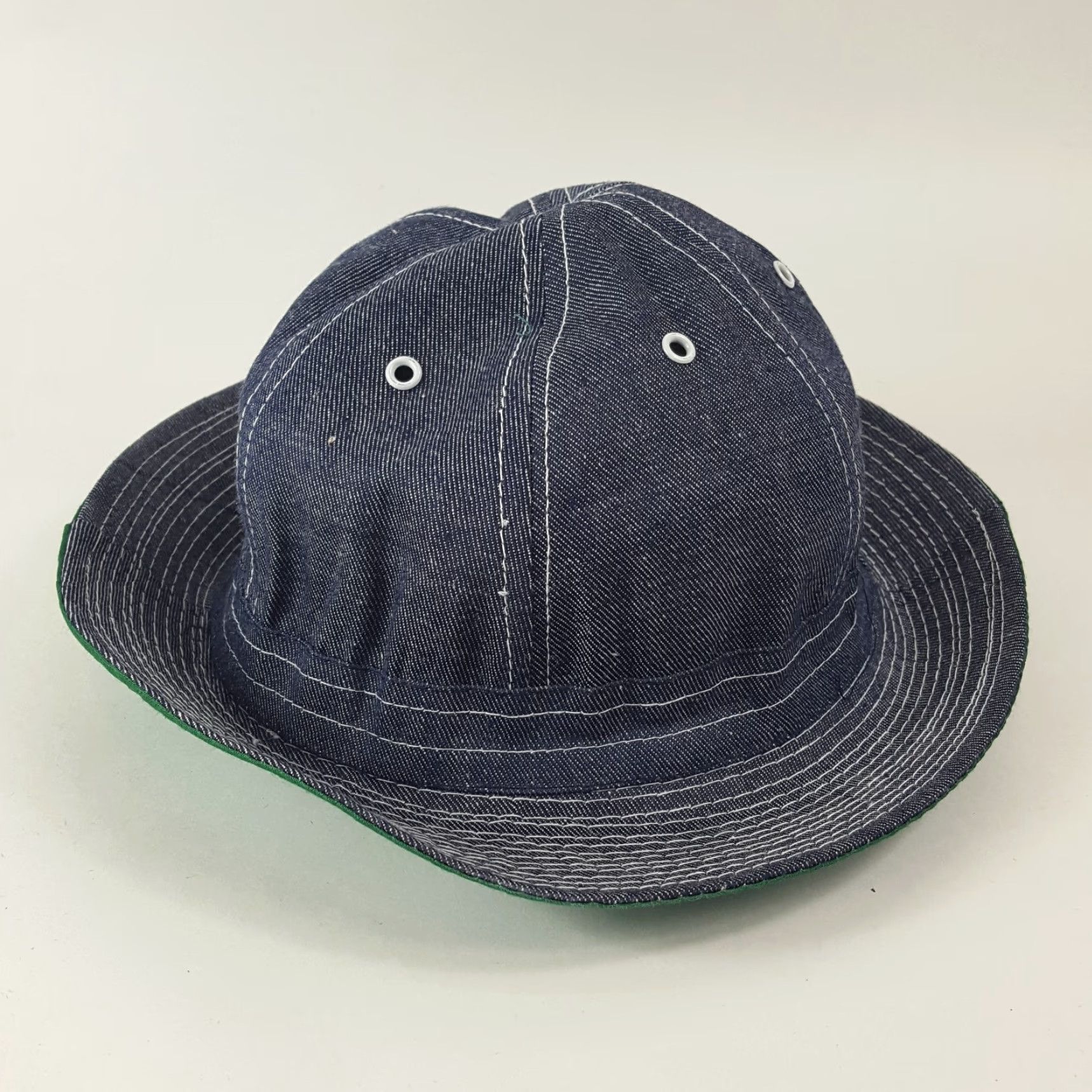 Denime VINTAGE Military Boonie Hat Bucket Cap Mens Size M Denim Blue 90s Army Outdoor Retro Y2K Size ONE SIZE - 2 Thumbnail