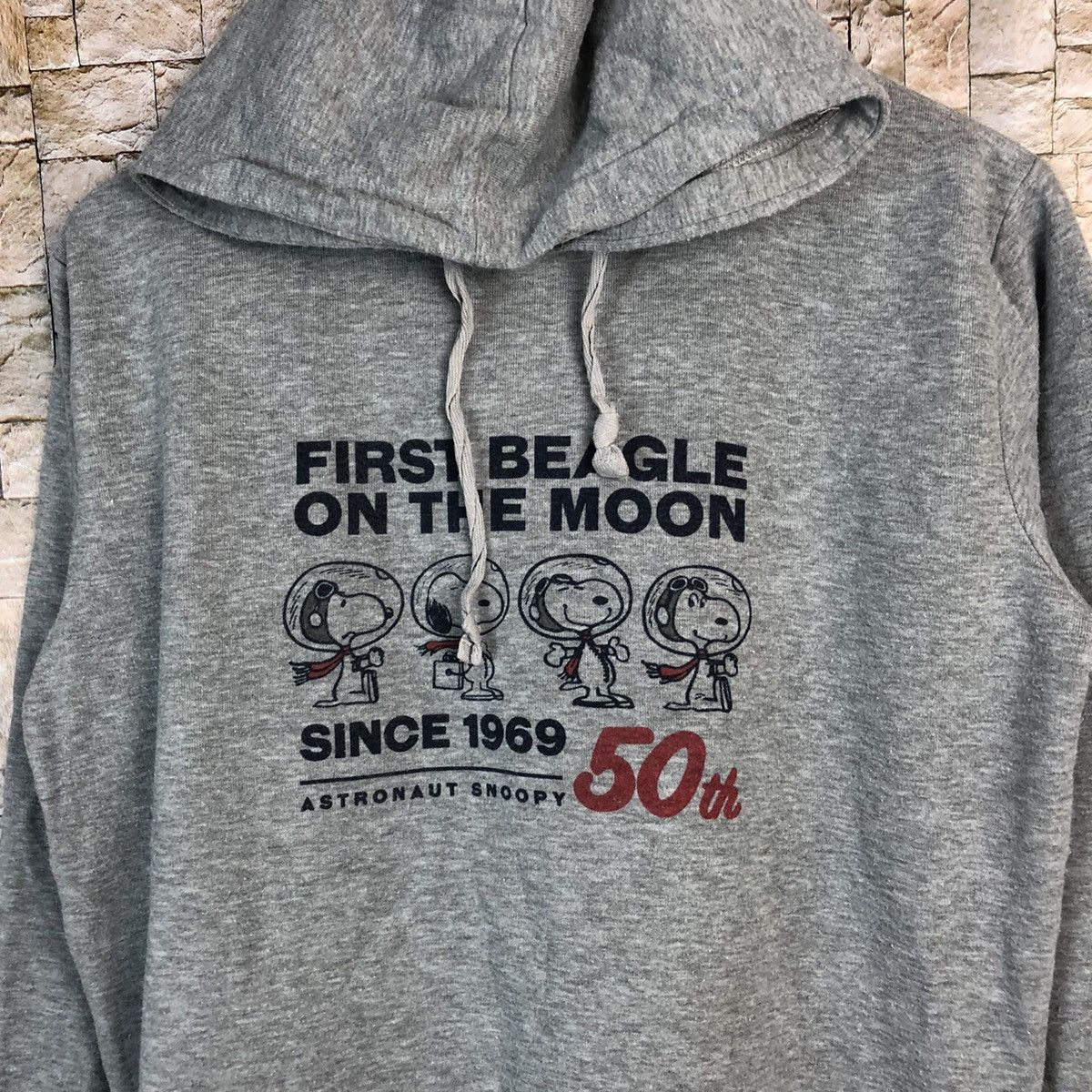 Peanuts 50th Peanuts Grey Hoodie sweatshirt #A670 Size US M / EU 48-50 / 2 - 5 Thumbnail