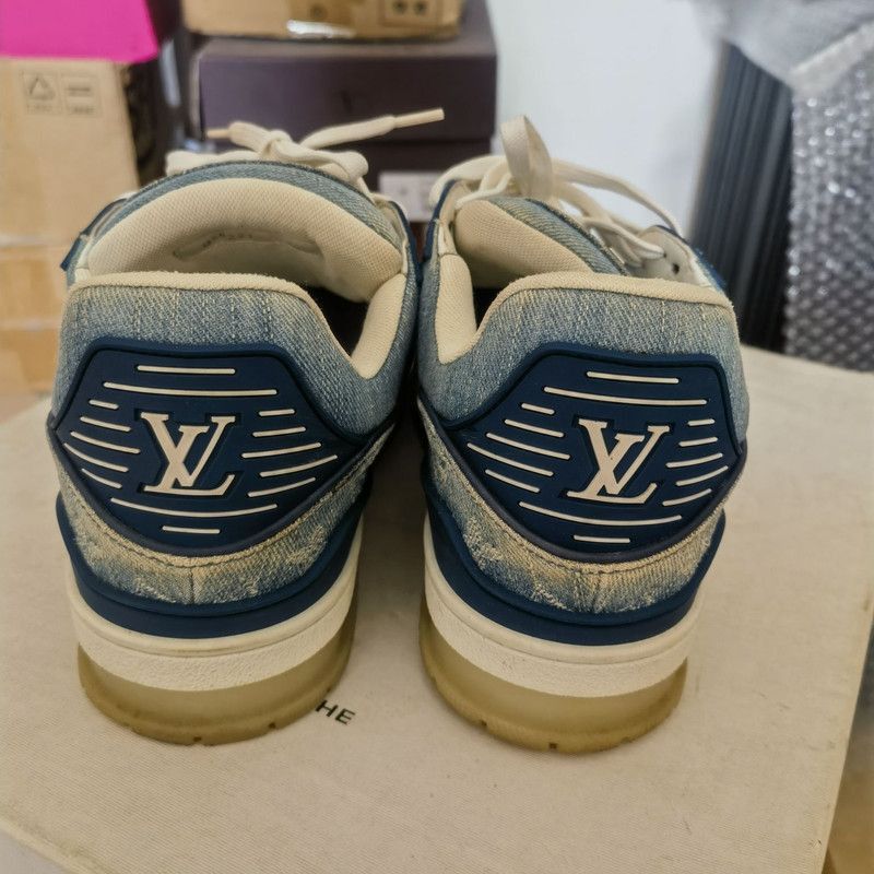 Louis Vuitton Louis Vuitton Blue Trainer Sneakers - Size US 8 / EU 41 - 3 Thumbnail
