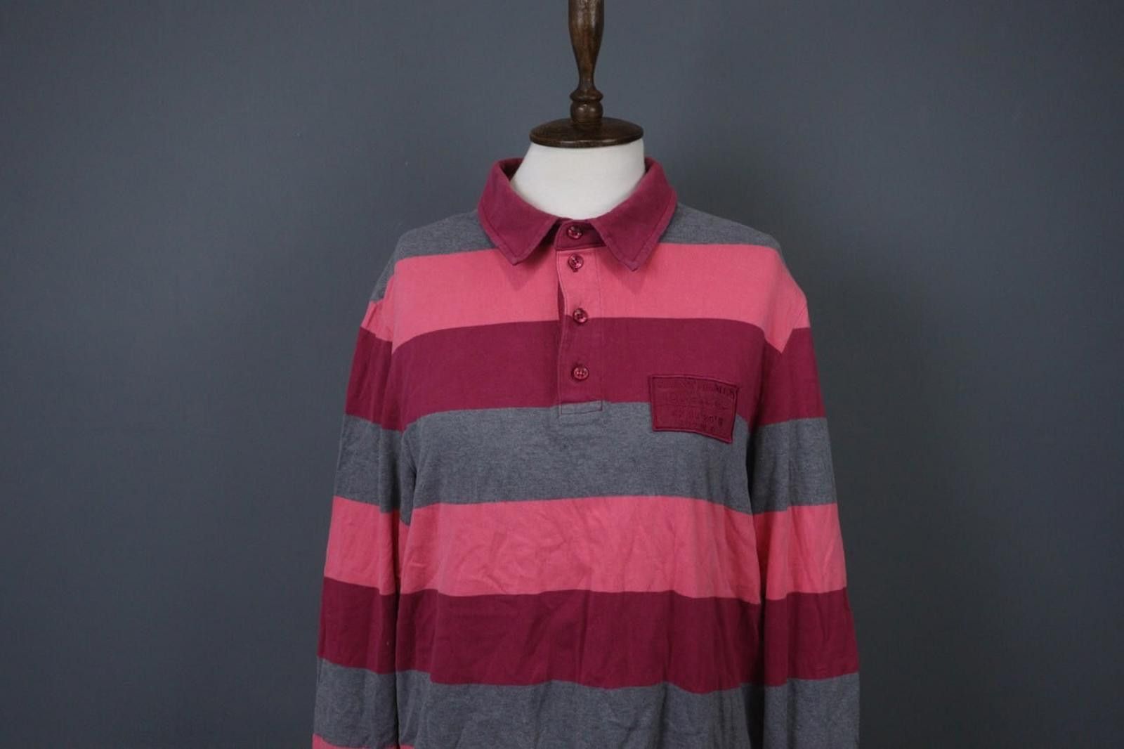 Saint James Saint James Multi Striped Cotton Collared Polo Shirt Size 38 Size US M / EU 48-50 / 2 - 2 Thumbnail