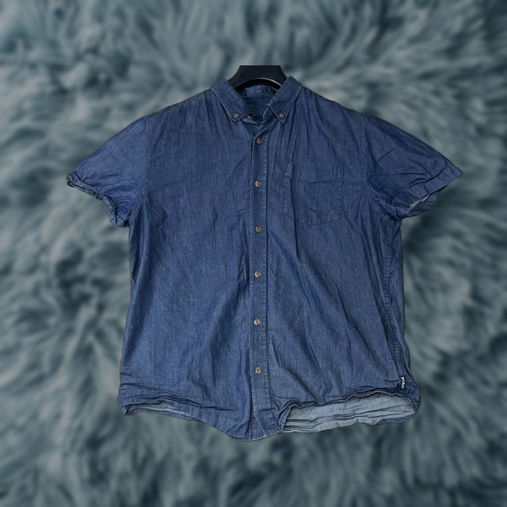 Prana Prana Men's Short Sleeve Button Up Shirt Blue M Shirt Button-Up Button-Down Cotton Regular Down India Mens Medium Size US M / EU 48-50 / 2 - 1 Thumbnail