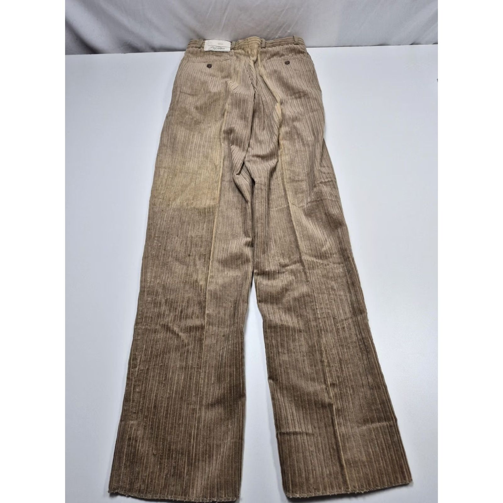Vintage Greg Peters Dress Pants Mens 30x36 Beige Corduroy Pleated Relaxed Straight Pockets Vintage: No Size US 30 / EU 46 - 5 Thumbnail