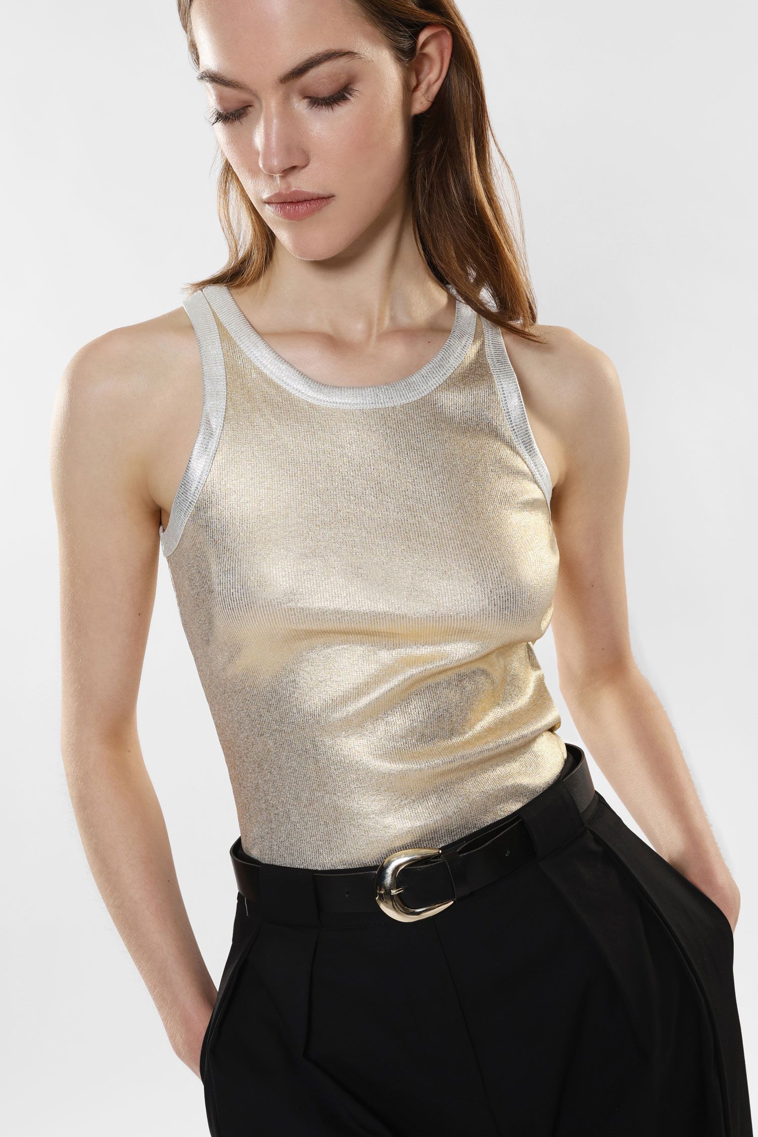 o1mt1gz0824 Tank Top in Grey