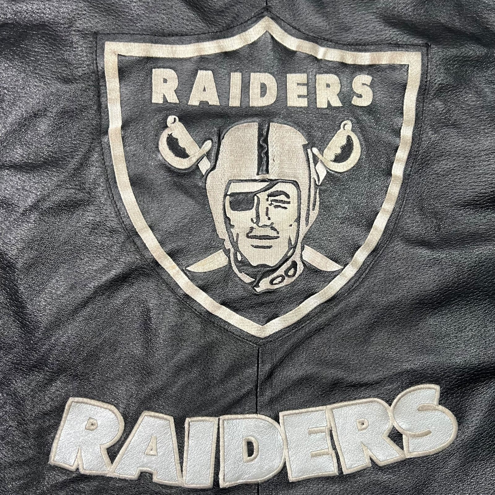 G-III × NFL × Vintage 90s G-III Carl Banks Oakland Raiders leather NFL jacket Size US XXL / EU 58 / 5 - 10 Thumbnail