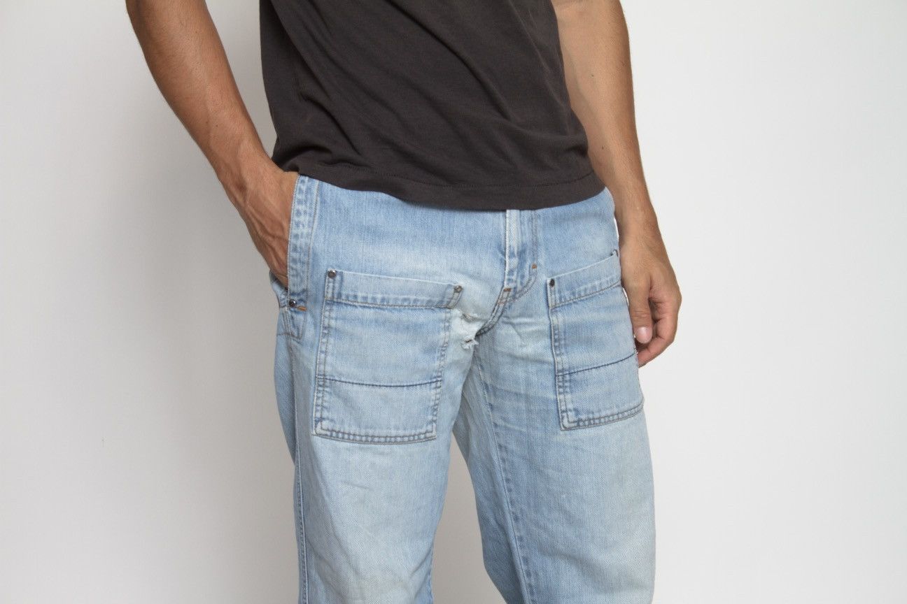 GAS LIGHT BLUE DENIM FRONT POCKET PANTS BY GAS Size US 32 / EU 48 - 4 Thumbnail