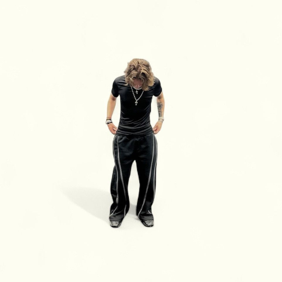 Other Black and grey double waist wide leg streetwear sweatpants Size US 32 / EU 48 - 5 Thumbnail