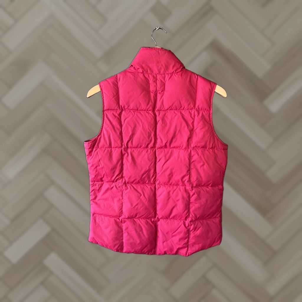Lands' End Lands'end Women's Pink Snap Up Goose Down Quilted Puffer Vest Size Small Size S / US 4 / IT 40 - 1 Thumbnail